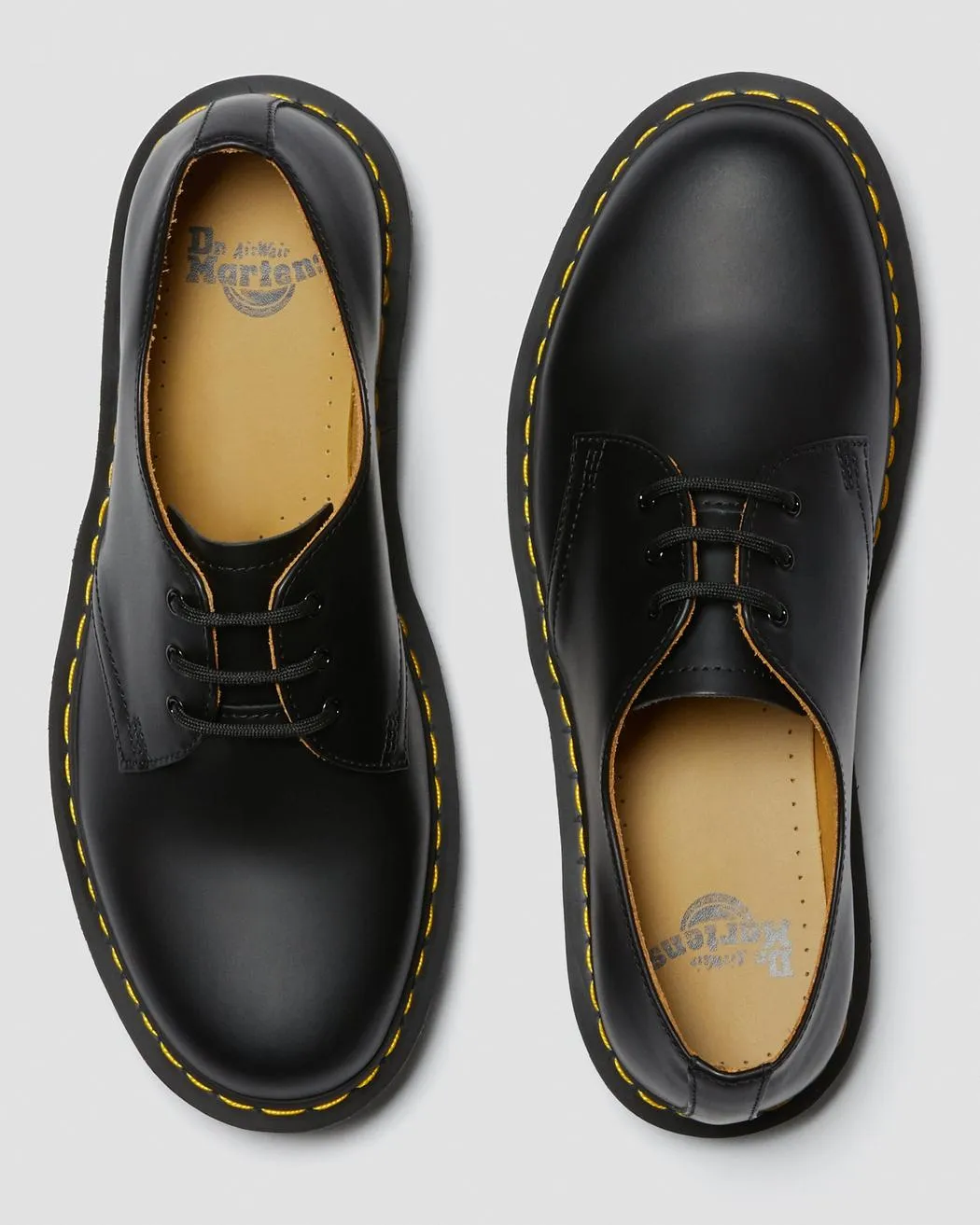 1461 Smooth Leather Shoes - Black Vintage Smooth