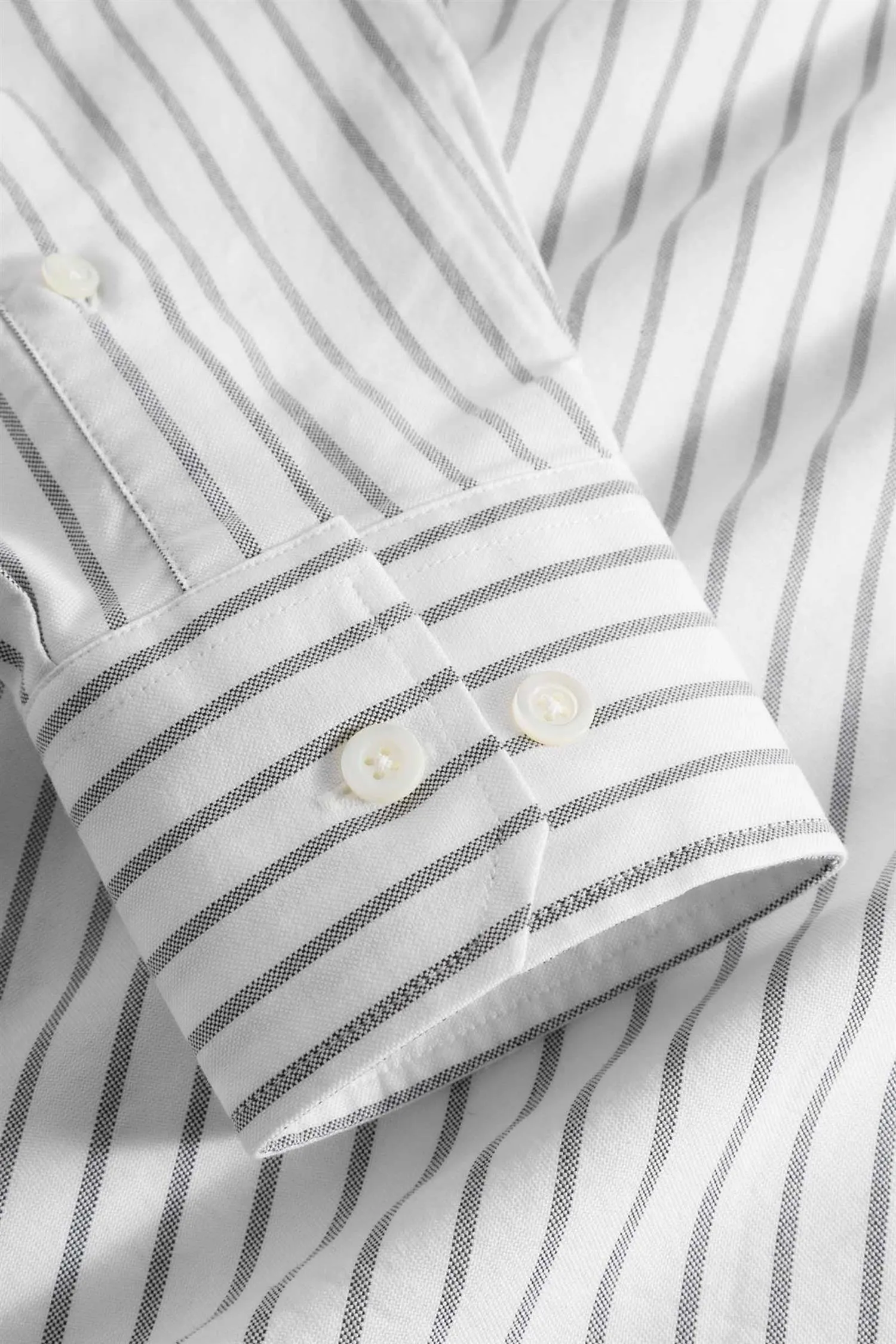 Algot Relaxed Organic Oxford Monogram Shirt - Spruce Green