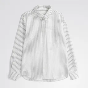 Algot Relaxed Organic Oxford Monogram Shirt - Spruce Green