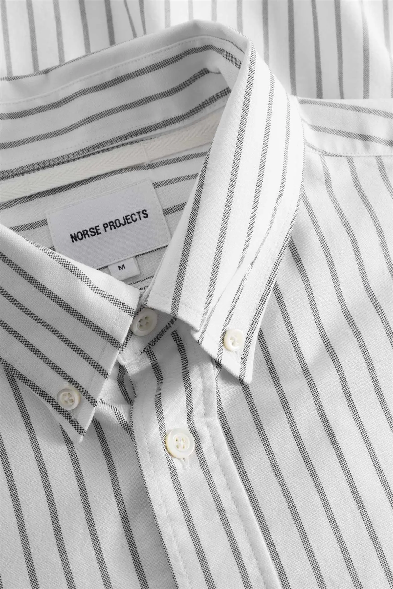 Algot Relaxed Organic Oxford Monogram Shirt - Spruce Green