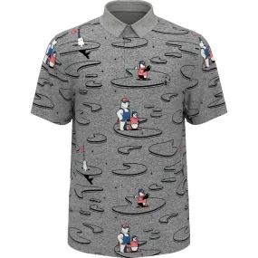 All Over Polar Pete Print Oxford Golf Polo