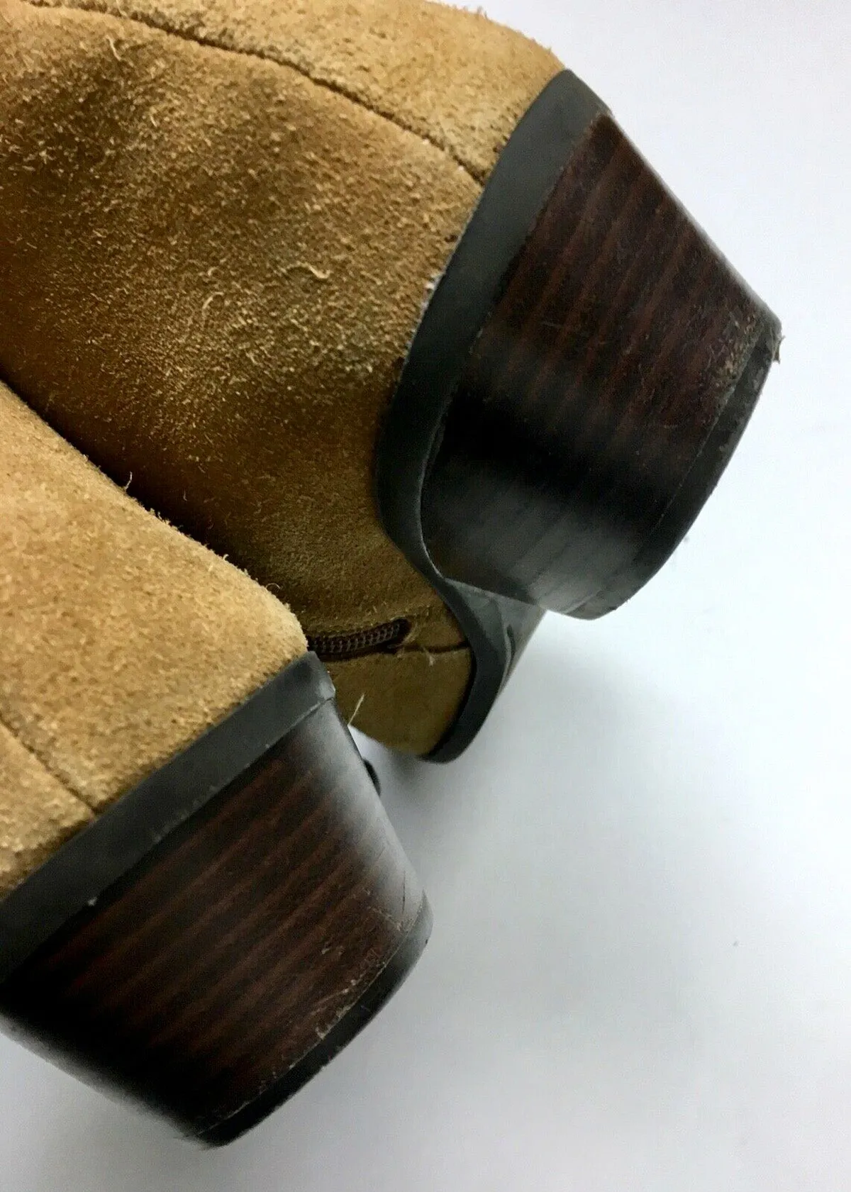 Apri Size 9 Tan Suede Ankle Boots