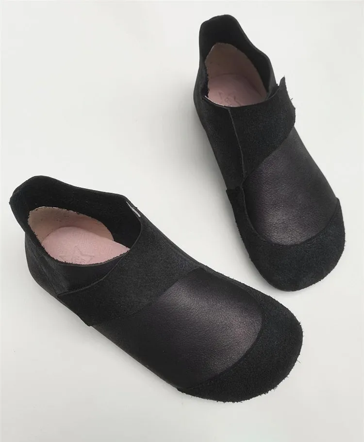 Autumn Handmade Retro Leather Flat Ankle Boots