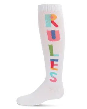 Camp Rules Girls Knee High Sock