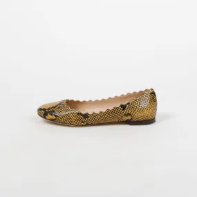 Chloe 'Lauren' Embossed Snakeskin Ballet Flats Size 36