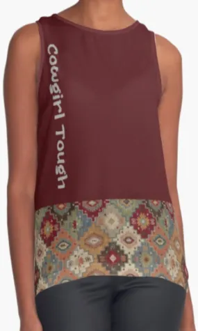 Cowgirl Kim Cowgirl Tough Sleeveless Top - Medium Only
