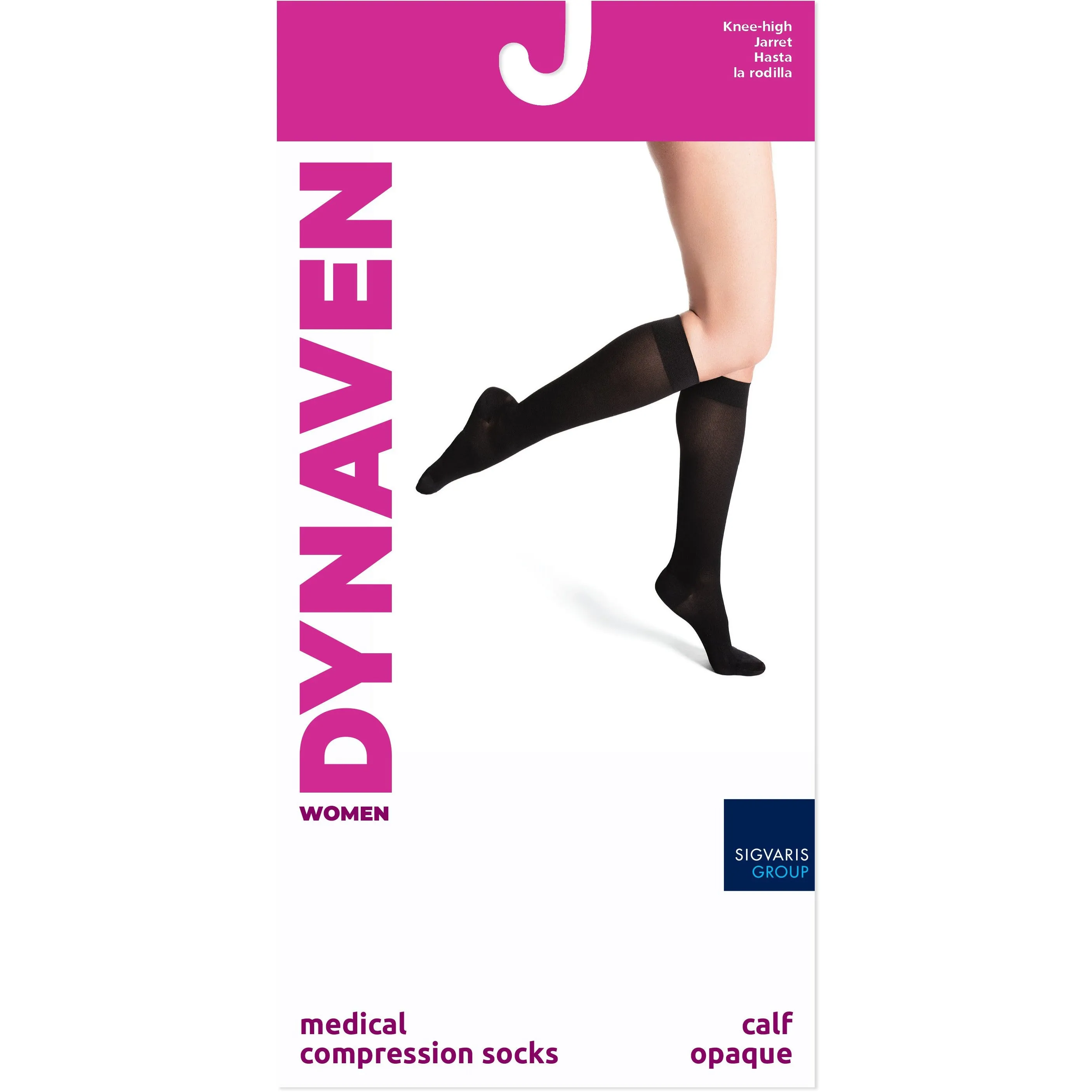 Dynaven Opaque Women's Knee High 30-40 mmHg