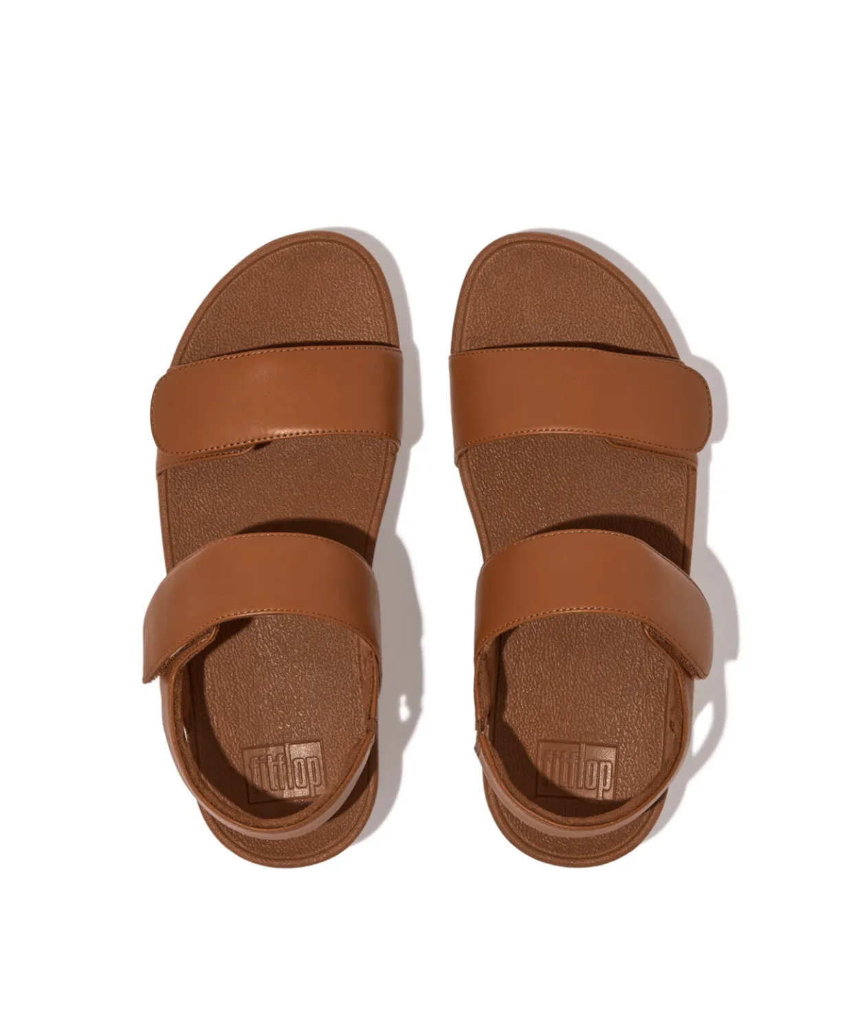FitFlop Lulu Adjustable Velcro Leather Back-Strap Tan