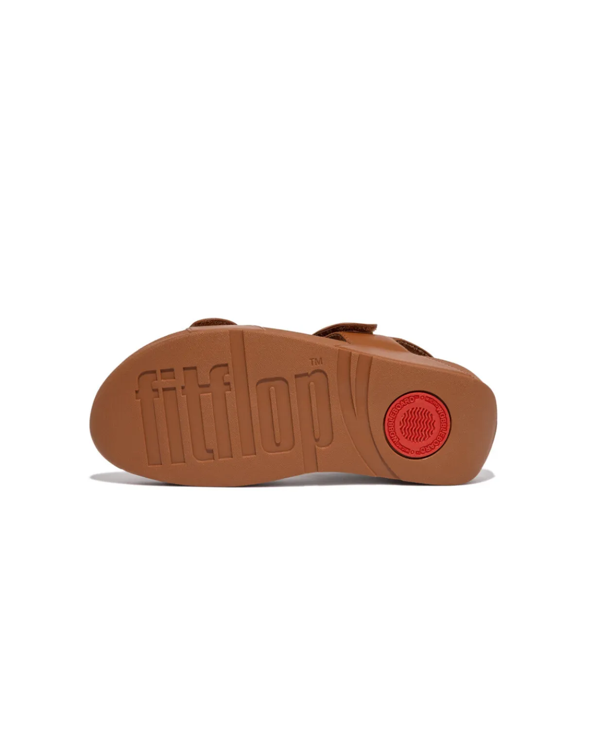 FitFlop Lulu Adjustable Velcro Leather Back-Strap Tan