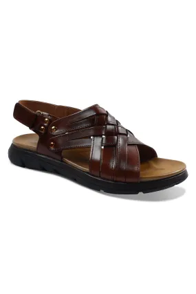 French Emporio Men Sandals SKU: SLD-0029-BROWN