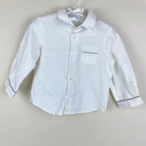 Jacadi Paris Boys White Oxford Shirt 12 Months NWT