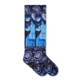 Laurel Burch Indigo Cats Knee High Sock