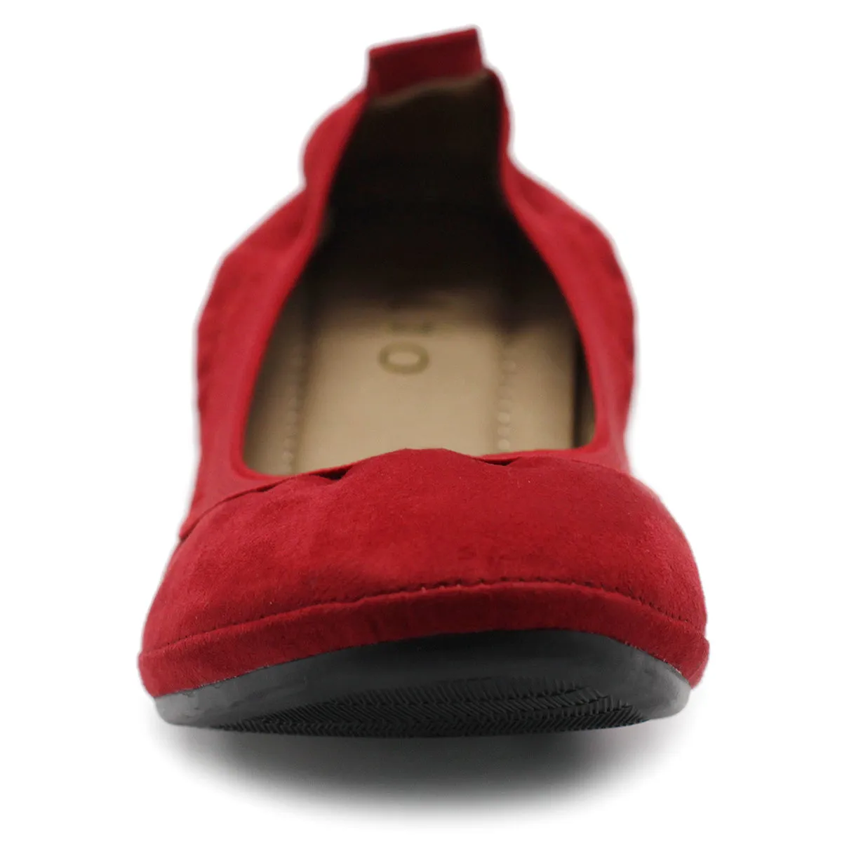Ollio Women's Shoes Faux Suede Comfort Ballet Flat