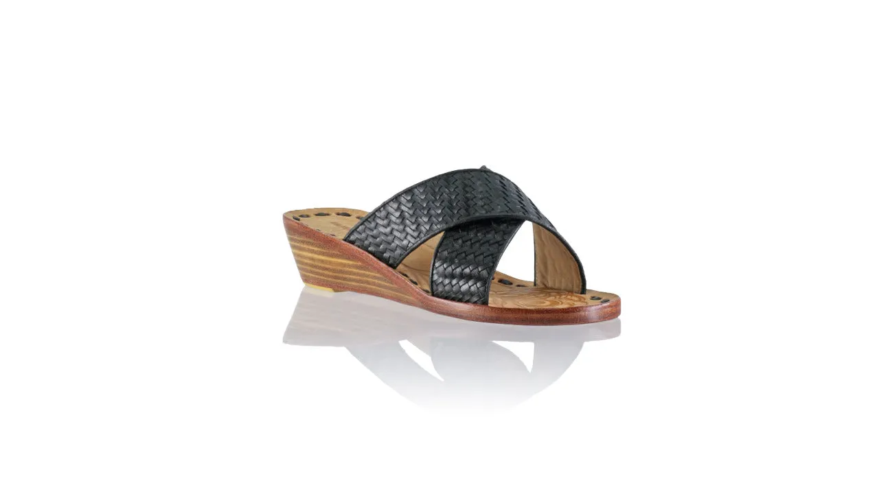 Petra No Strap 35mm Wedges - Black