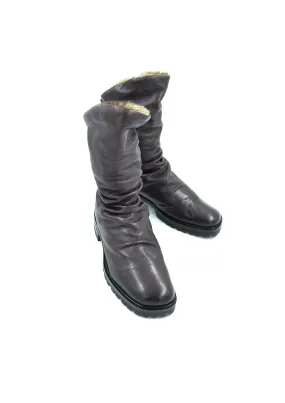 RABBIT MID-BOOTS- DARK BROWN