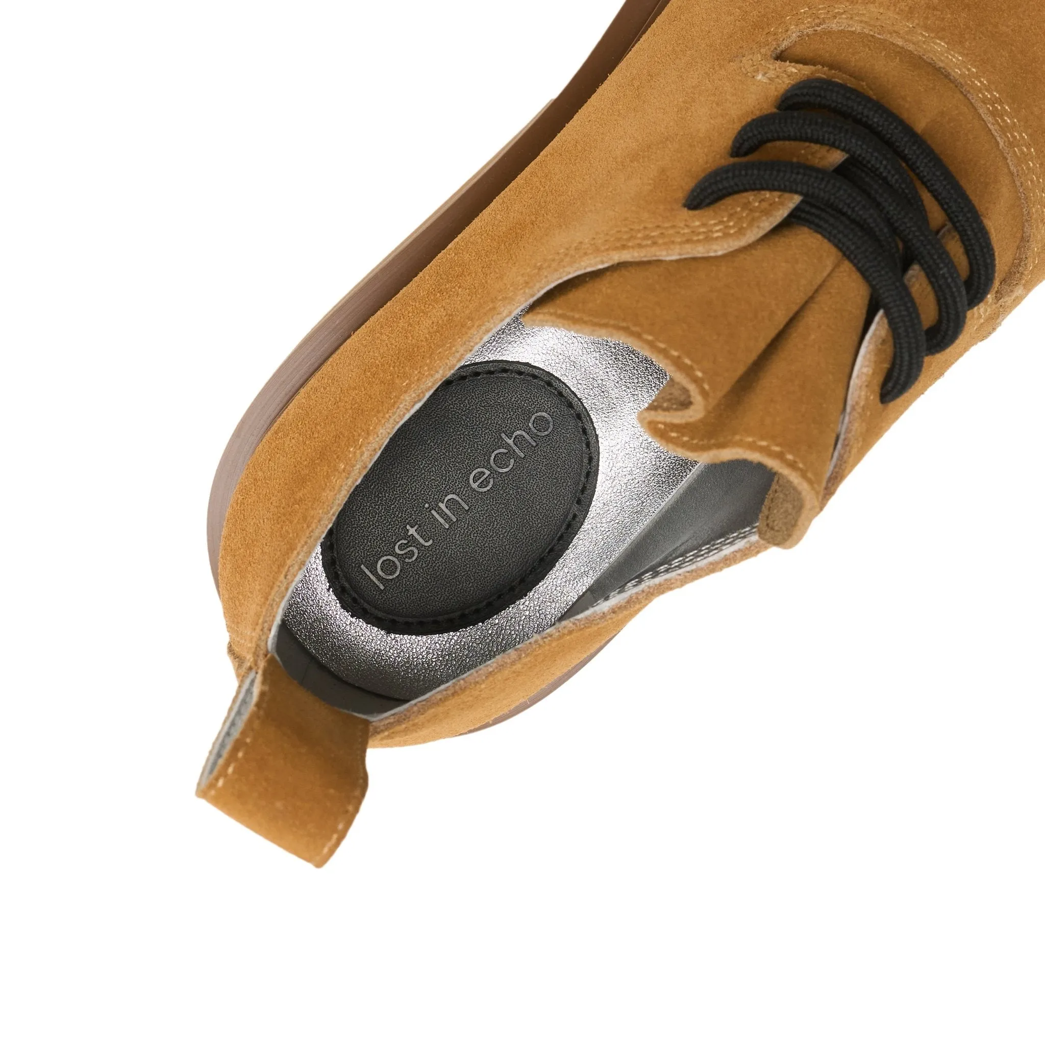 Round Toe Building Blocks With Platform Derbies In Yellow