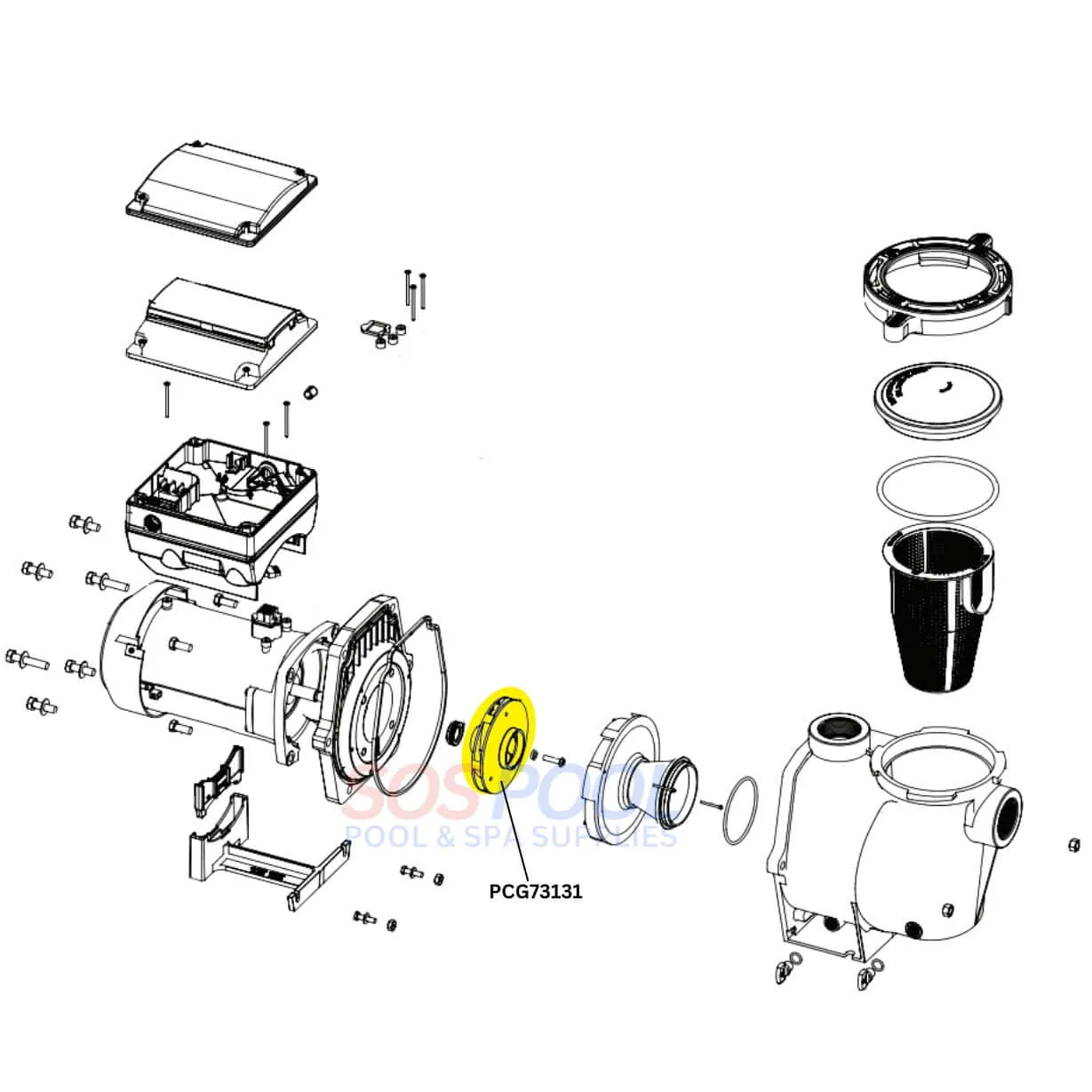 SOSPool 3HP Impeller for Pentair Whisperflo and Intelliflo Pumps | PCG073131