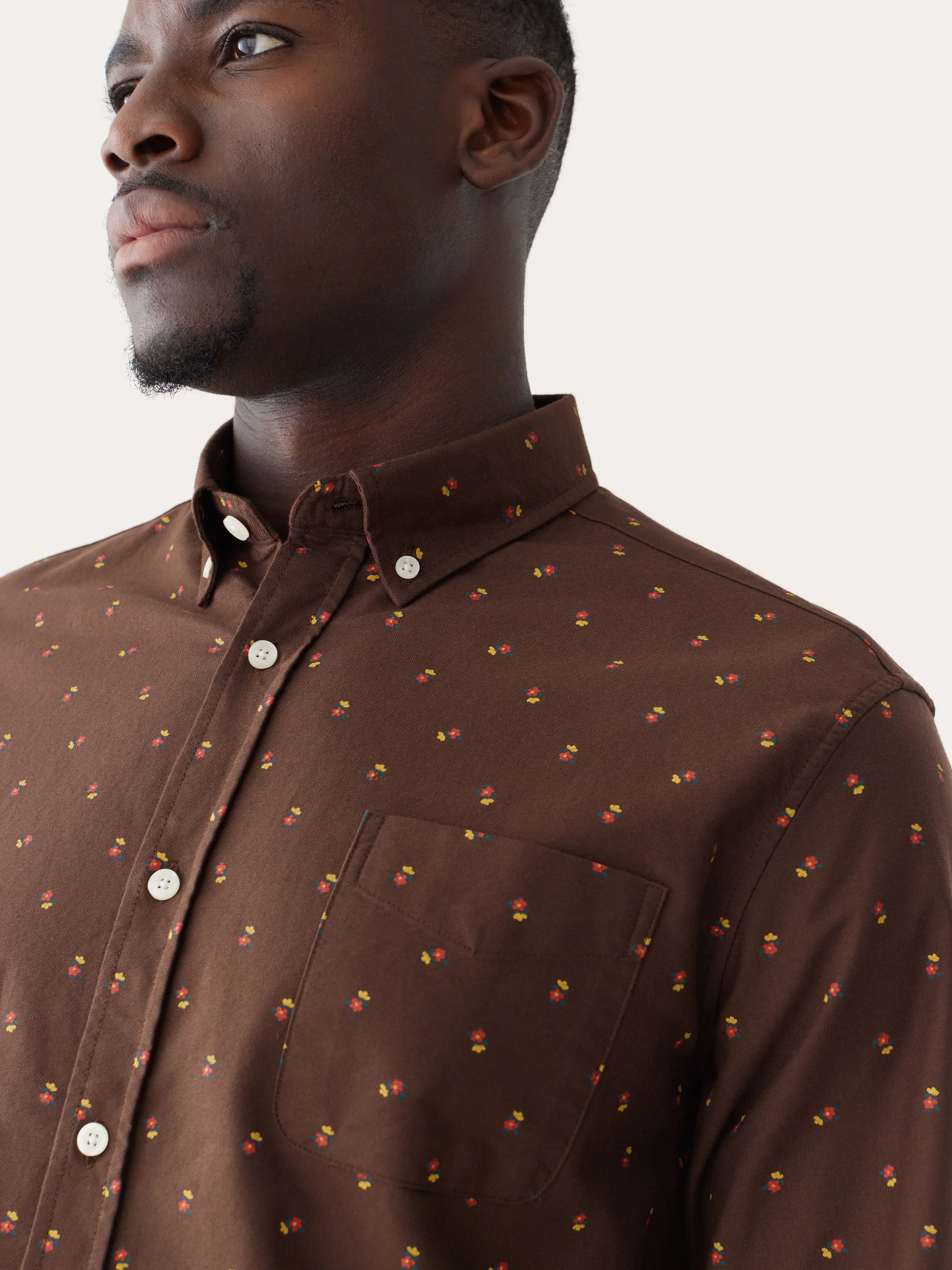 The Jasper Good Cotton Oxford Shirt in Dark Chicory