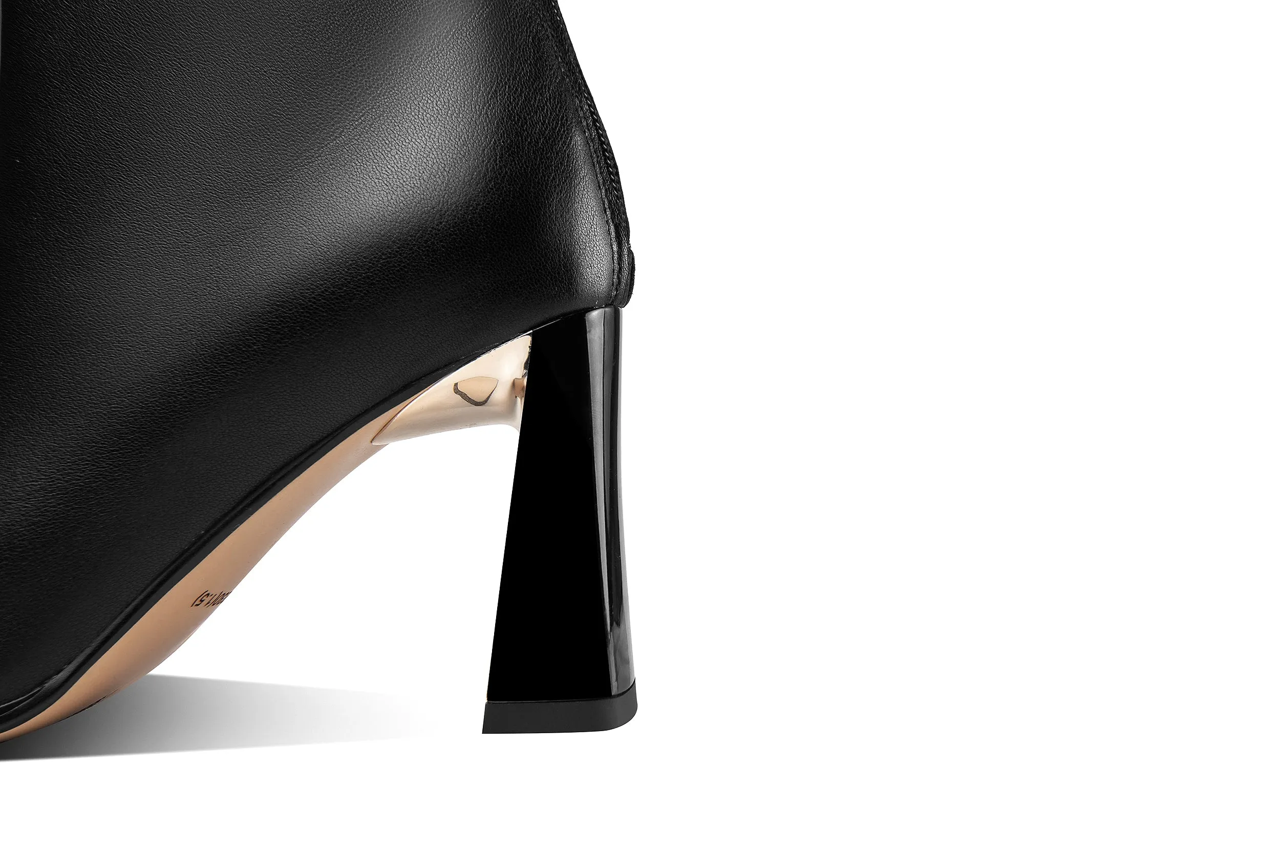 TinaCus Women's Handmade Genuine Leather Pointed Toe High Heel Back Zip Closure Ankle Boots