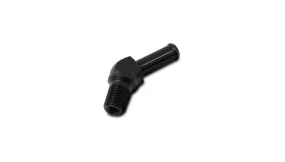 Vibrant Male NPT to Hose Barb Adapter, 45 Degree; NPT Size: 1/8" Hose Size: 1/4" - 11220
